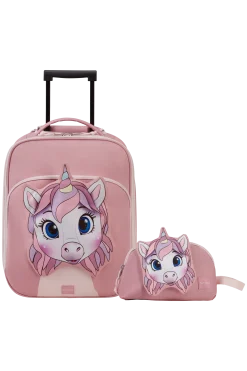 UNICORN TESS SET 1 - (Valigia (2 ruote) 45cm + Astucci)